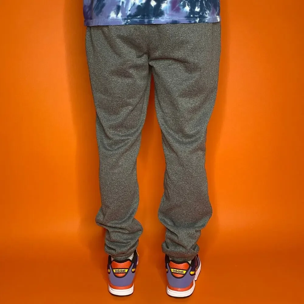 Vintage Y2K Adidas Sweatpants Mens L Grey Cotton Joggers Climawarm Black Logo